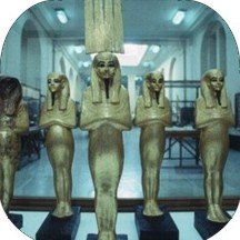 Coaster Set - 4 pcs - SQUARE - Designer Coasters: Country: Egypt - (CSCEG-105) Egyptian Artifact