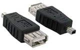 USB A Female to Mini USB B 4 Pin Male Adapter