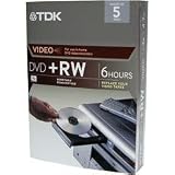 TDK DVD+RW 4X 4.7GB 5 Pack Rewriteable DVD