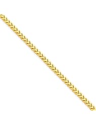 2mm, 14 Karat Yellow Gold, Solid Franco Chain - 7 inch