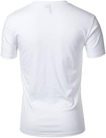 IDARBI Mens V-Neck Short Sleeve T-Shirt w/ Pocket WHITEKHAKICAMO M