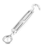 uxcell　ターンバックル　ステンレススチール素材　シルバートーン　5mmの系径　調節可能