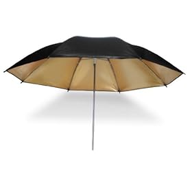 SPECIAL MART / 33 Black & Gold Photo Softbox Umbrella for Professional Photographic Lighting