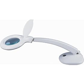 Daylight Professional Quality Table Top Magnifying Lamp, with  4" Aspheric Lens With Very Heavy Base And Long Reach Arm