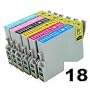 3 Full sets,....new chip 801-806..... 18 Epson compatible ink cartridges for R265, R285, R360, RX560, RX585, RX685,  New latest chip that works on all printers
