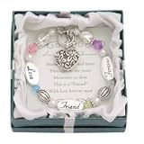 Love, Friend, Forever Silver and Crystal Expressively Yours Bracelet