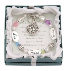Clearly Charming Love, Friend, Forever Silver & Crystal Expressively Yours Bracelet