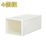 ストラ(stora) 押入れ収納引き出しL(高さ30)4個組 ホワイト STR-74L-4WH