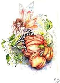 Pumpkin Patch Pixie Sarah Pauline 8.5" X 11" Fairy Print