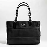 Coach Tribeca Leather Shopper Bag Purse 14111 Black