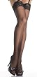 Sheer Thigh High Stockings With Lace Top