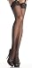 Sheer Thigh High Stockings With Lace Top