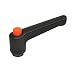 Die Cast Zinc Angled Adjustable Lever with Threaded Hole, Push Button