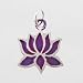 Sterling Silver Lotus Flower Pendant with Patina Finish, #9107