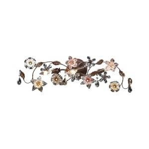 ELK Lighting 20075-3 Cristallo Fiore 3 Light Bath Vanity Light in Deep Rust by Elk
