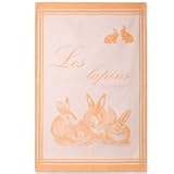 Coucke French Jacquard Cotton Kitchen Dish Towel 19x29 inches - Les animaux de la Ferme - Farm Animal Collection