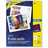 4 of Inkjet-Compatible Glossy Photo-Quality Postcards, 4-1/4 x 5-1/2, 4/Sheet, 100/Pk