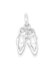Sterling Silver Polished Ballerina Slipper Charm