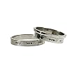 316L Stainless Steel Ring - "only love you, stay with me" - Width: 6mm (Sizes 5-12)stone - Width: 7mm (Sizes 8-12)