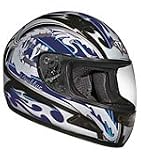 FiberGlass/Kevlar Motorcycle Helmet SNELL/DOT VegaDrakkarBlue