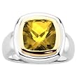 Sterling Silver and 14K Yellow Gold Citrine Ring