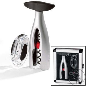 Screwpull Stainless Steel Trilogy Twist Style Table Corkscrew w/Foil Cutter