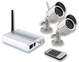Ex-pro Complete 2.4ghz Led Cctv [2 Camera] Wireless System Ideal For Home & Business Security. Remote Control, Colour, Robust Weatherproof Design, Led