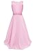 YiZYiF Girls Kids Floral Lace Maxi Long Pageant Wedding Formal Chiffon Dress