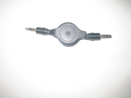 3.5mm Aux Cable Retractable Black