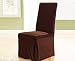 Chocolate Brown Velvet Dining Chair Slipcover Ellery Homestyles