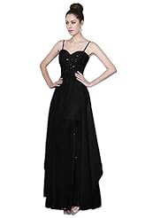 Chiffon Open-Back  Keyhole Beaded Sweetheart Prom Dress/Wedding Dress  With Rhinestones