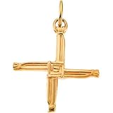 14K Yellow Gold St. Bridget's Cross Pendant
