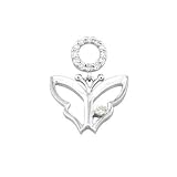 Butterfly of Life Diamond Circle Pendant 1/10ctw