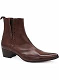 Jeffery West Muse Brown Cuban Heel Chelsea Boots Size