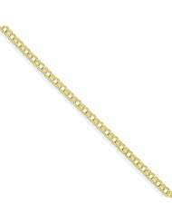 Genuine 14K Yellow Gold 3mm Solid Double Link Charm Bracelet 8 Inches 2 Grams Of Gold 100% Satisfaction Guaranteed.