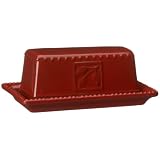 Signature Housewares Sorrento Butter Dish, Ruby