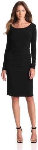 KAMALIKULTURE Women's Long Sleeve Shirred Waist Dress