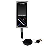 Retractable USB Cable for the Cowon iAudio 6 with Power Hot Sync and Charge capabilities - Gomadic Brand w/ TipExchange Technology