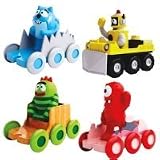 Yo Gabba Gabba Drivin FYo Gabba Gabba Drivin Friends 5 Pack Assortment Includes: Muno, Brobee, Plex, Toodee, and Foofa (not pictured)