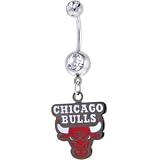 NBA Chicago BULLS Crystalline Gem Belly Ring