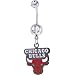 NBA Chicago BULLS Crystalline Gem Belly Ring