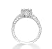 Elegant White Gold Ladies Wedding Ring Brilliant Cut
