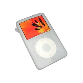 CLEAR Silicone Skin Case for iPod Classic 80gb & 120gb + Screen Protector & Lanyard