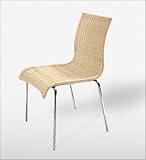 Euro Style 0-1110 Lani Side Natural Rattan/Chrome 4 Pack
