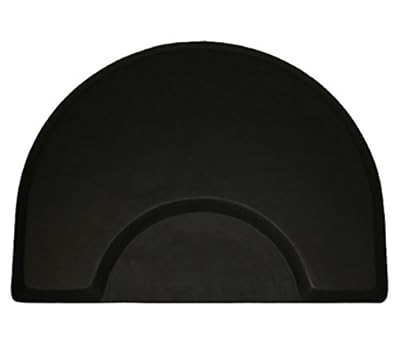 LCL Beauty 1" Thick Professional Half-Round Waterproof Anti-Fatigue Barber Salon Floor Mat