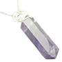 Infinity Circle Healing Quartz Amethyst Pendant Silver Necklace