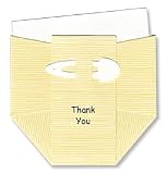 Yellow Striped Diaper Thank-you Cards - Set of 10