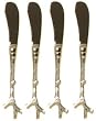 Decorative Pate Knife with Twig Shaped Handle Set of Four