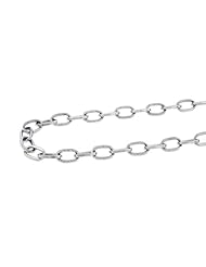 Ladies Real Solid 18K White Gold Italy Cable Link Chain Necklace 16" 18.4 Grams 6.6MM