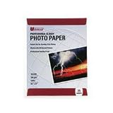Professional Glossy Ink Jet Photo Paper, 8 1/2x11, 10.5 mil, White, 25 Sheets/Pack (UNV99525)